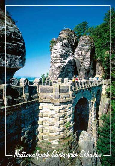 Ansichtskarte Basteibrücke und Basteiaussicht - VPE - 50 Stück