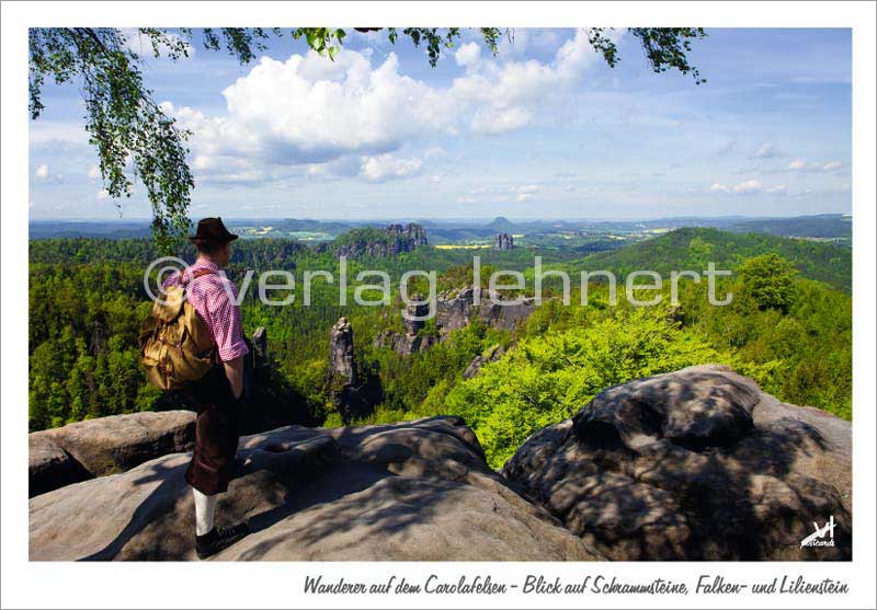 Wanderer Carolafelsen Aussicht