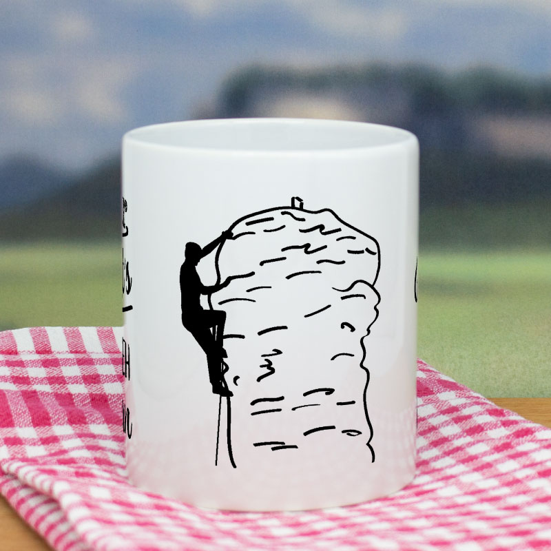Tasse Klettern Mann