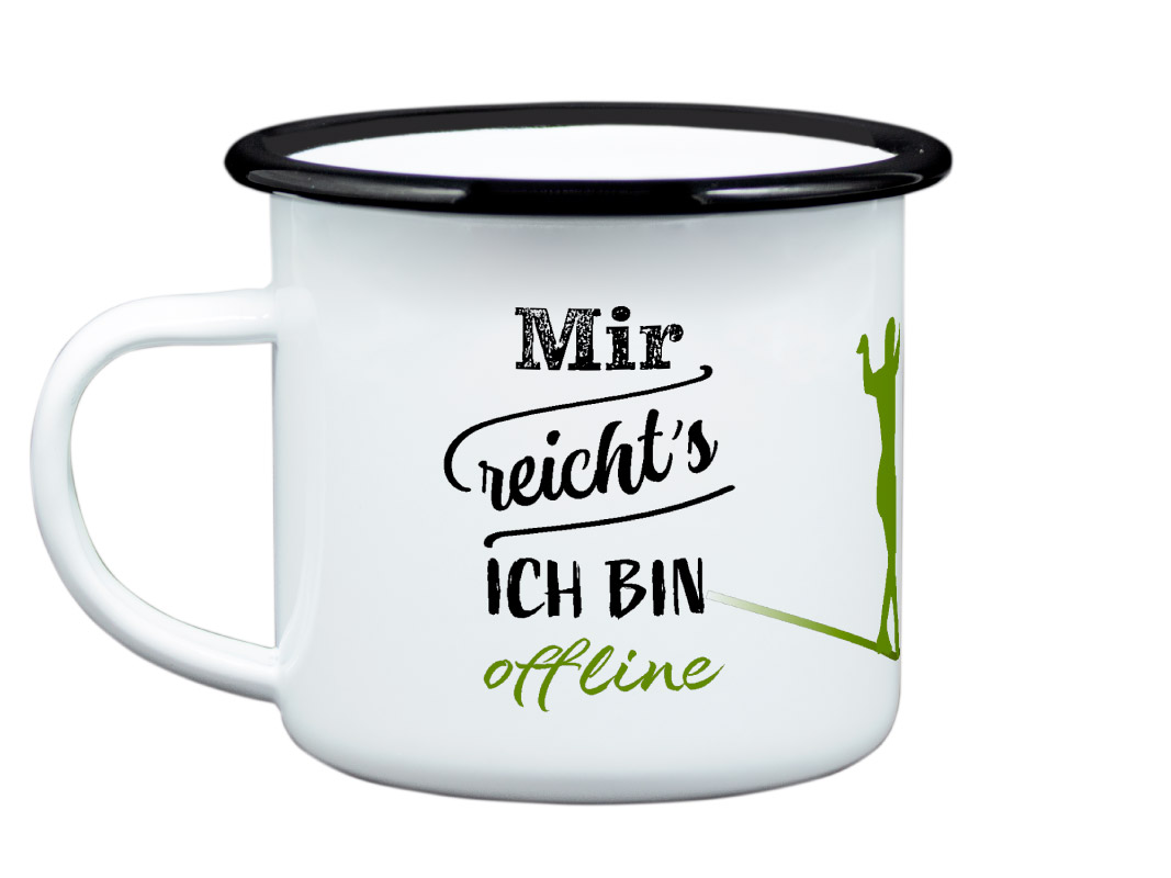 Emailletasse Slackline