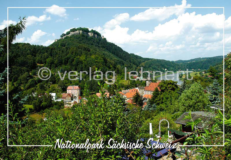 Ansichtskarte Königstein, die Stadt am Fuße der Festung - VPE - 50 Stück
