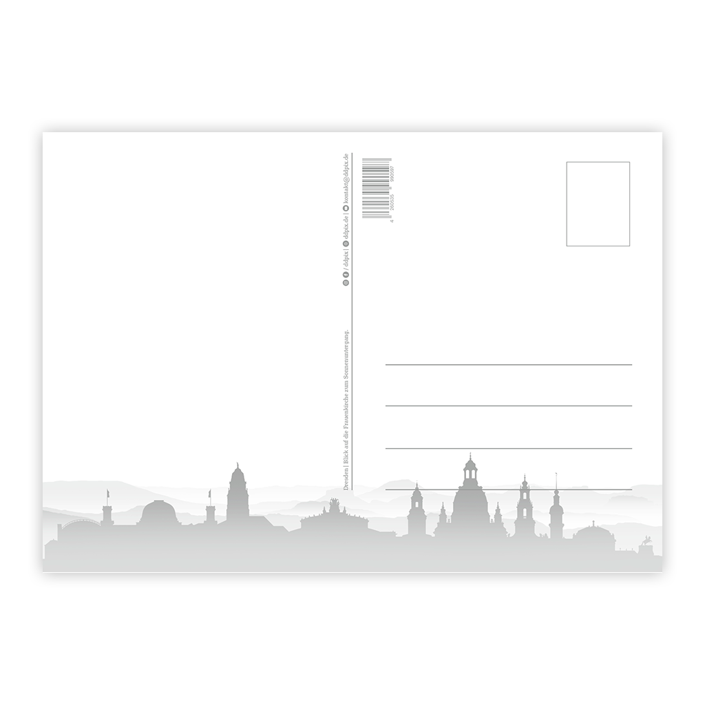 Ansichtskarte Dresden - Dresdner Frauenkirche zum Sonnenuntergang - VPE - 50 Stück