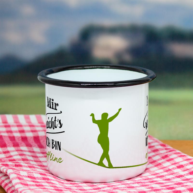 Emailletasse slackline