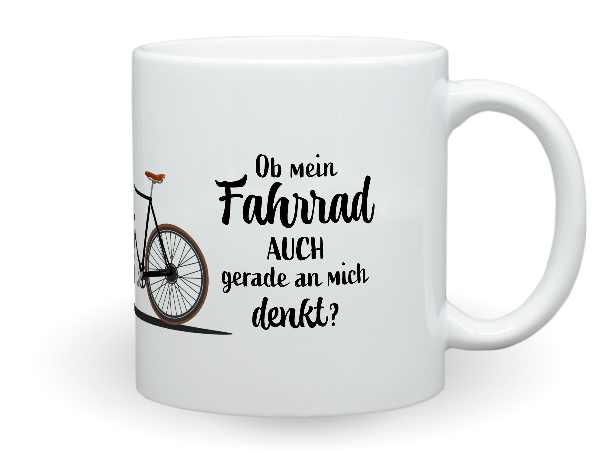 Kaffeetasse Fahrrad mit lustigem Spruch