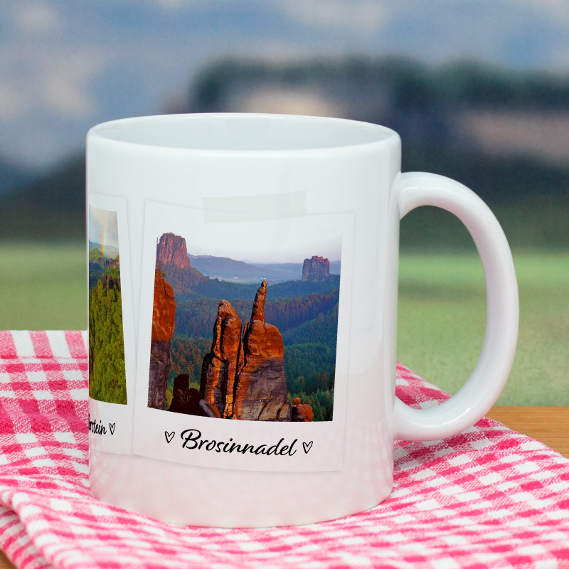 Brosinnadel Tasse Sächsische Schweiz